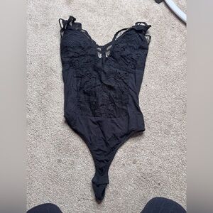 Rue21 Black Lace Bandeau Bodysuit